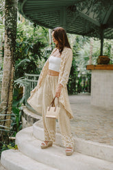 Maya Long Kimono // Nomad Border Print