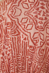 Delphine Long Dress – Ethnic Fusion Print