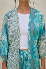 Dahlia Long Kimono – Snake Lux Print