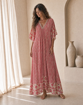 Nala Long Kaftan // Nomad Border Print