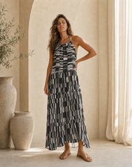 Nova Long Dress // Star Matrix Print