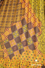 Clemence Long Dress // Patchwork Print