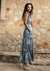 Izzy Wickelkleid // Bora Tie Dye - Blau