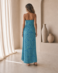 Sage Long Dress // Mystic Heart Print