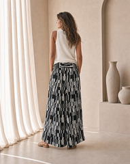 Zoe Long Skirt // Star Matrix Print