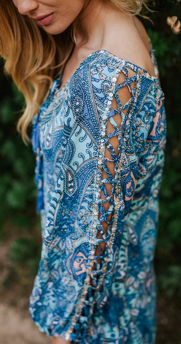 Leda Long Paisley Tunic