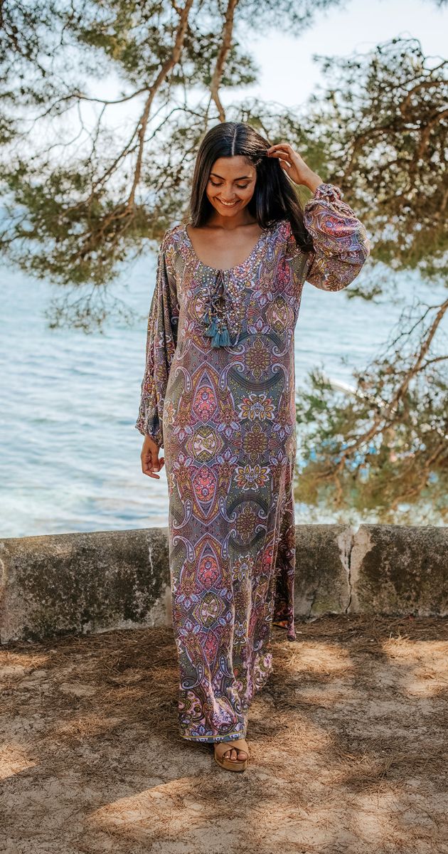 Leda Long Paisley Tunic